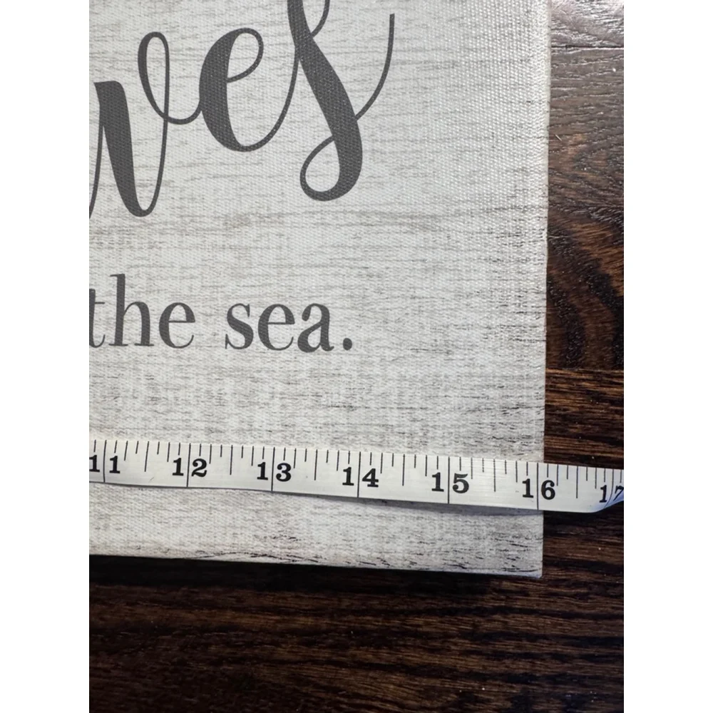 Rustic “Count the Waves” Narwhal Canvas Wall Art‎ - 12”x15”